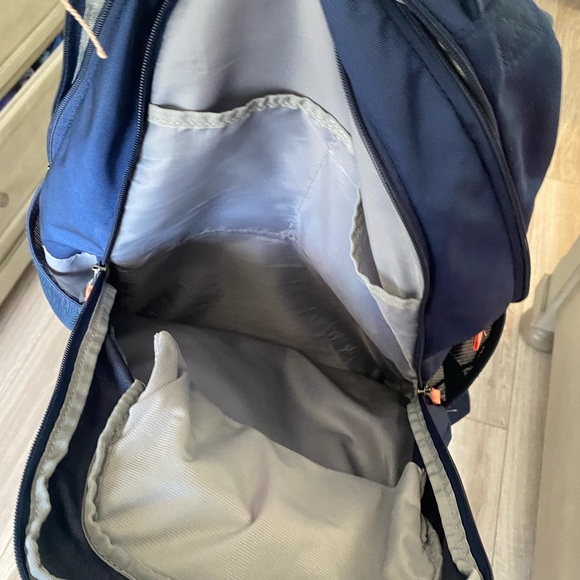 Navy and Orange Under Armour Storm backpack - Picture 6 of 8